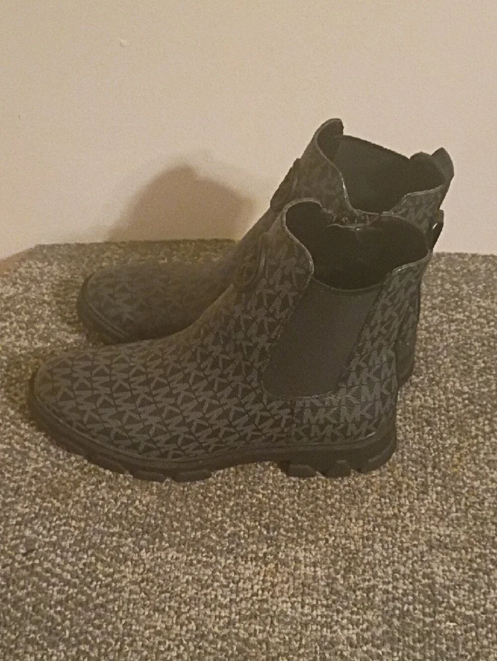 Michael Kors Black MK Monogram Ankle Boots